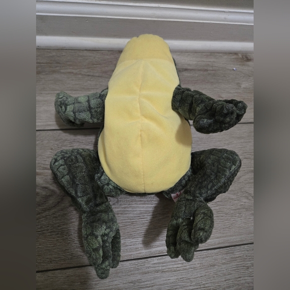 Ty PONDER the Frog 11" Plush Stuffed Animal Toy Green Yellow Large - Picture 7 of 7